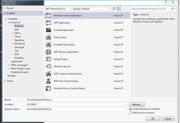 Windows Form application